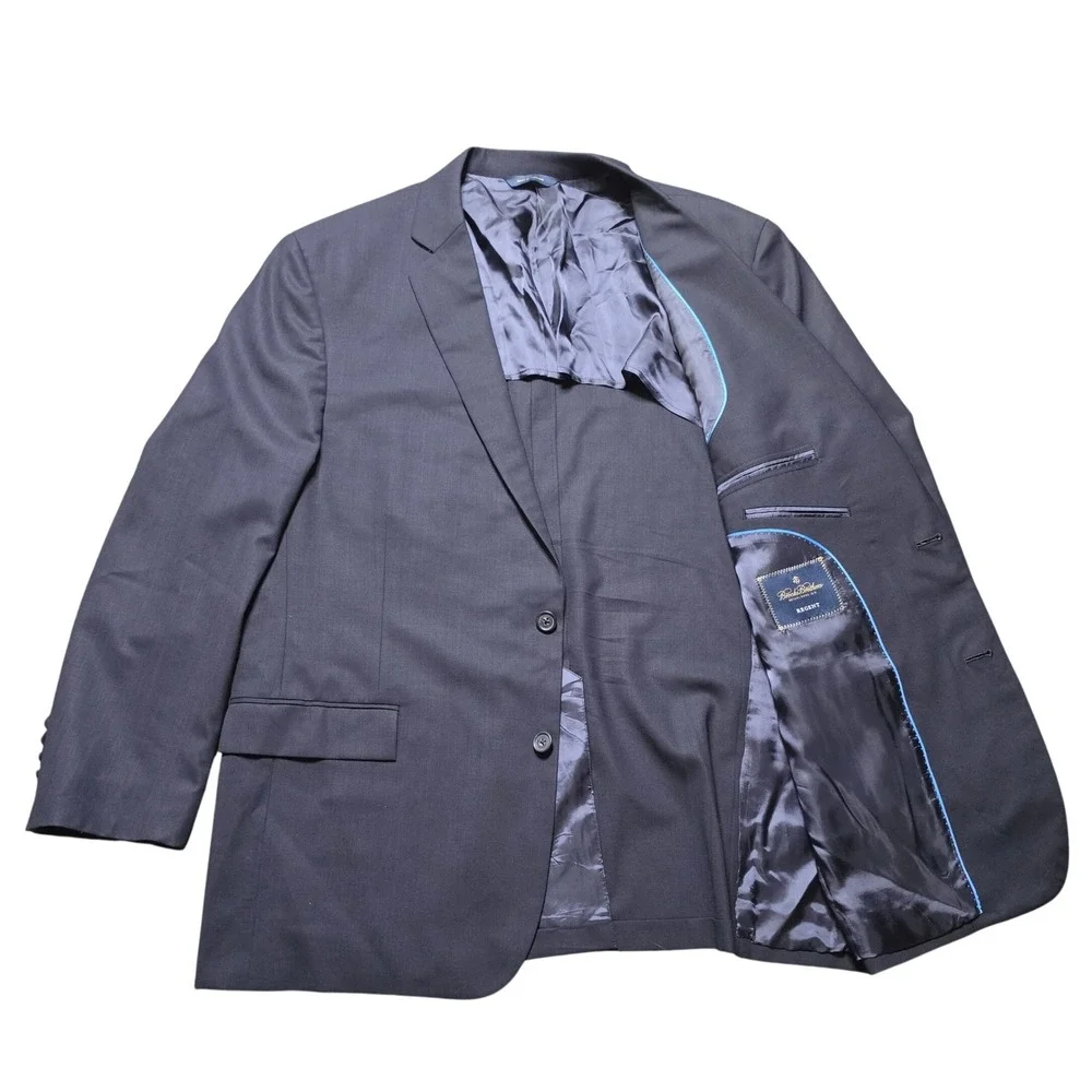 Brooks Brothers Blazer Navy Mens 46R Regent BrooksCool Travel Wool Sport Coat